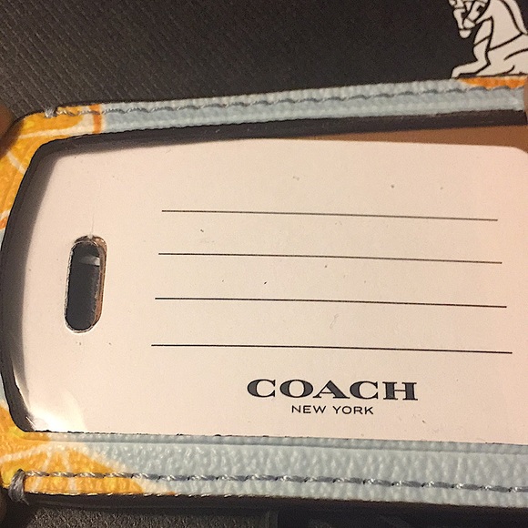 COACH - LUGGAGE TAG WITH ORANGE PRINT (NWT) - Picture 8 of 10
